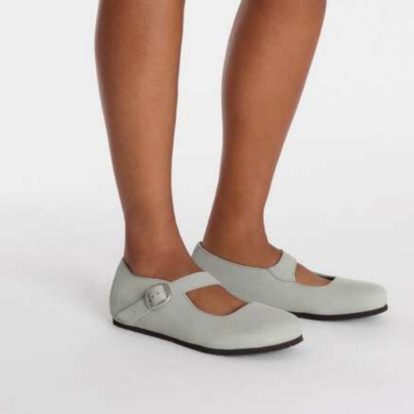 Birkenstock Tracy Sage Green Leather Mary Jane Size 10 Narrow - Picture 2 of 15